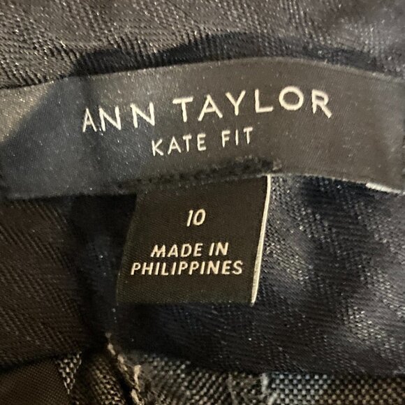 Ann Taylor SZ 10 Kate Fit Charcoal trouser pant career professional essential - Picture 5 of 8
